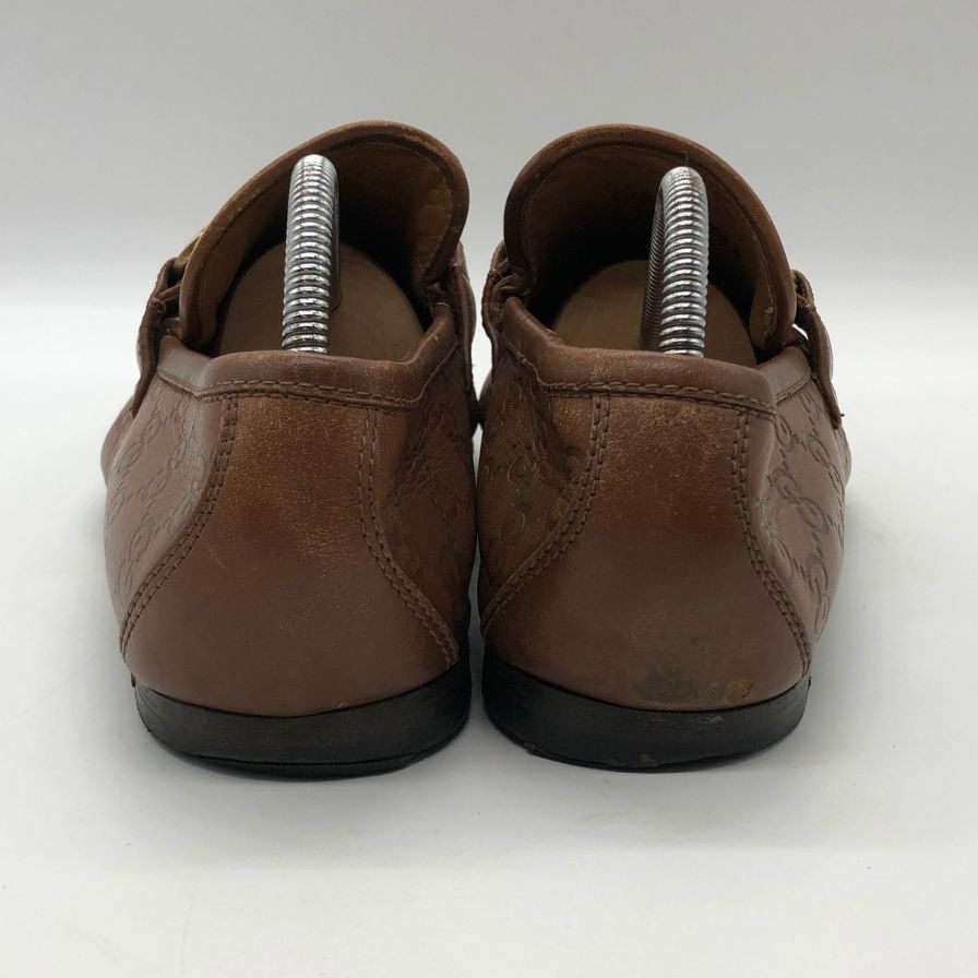 グッチ GG柄 ローファー メンズ ブラウン サイズ38.5 GUCCI 約25.5cm【AFC47】