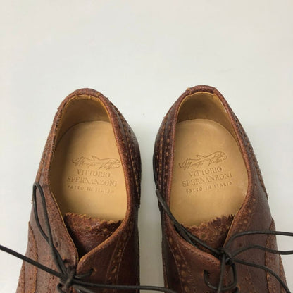 ビットリオ スペルナンゾーニ ウィングチップ クレープソール ブラウン サイズ6.5 メンズ VITTORIO 約25.5cm【AFD15】