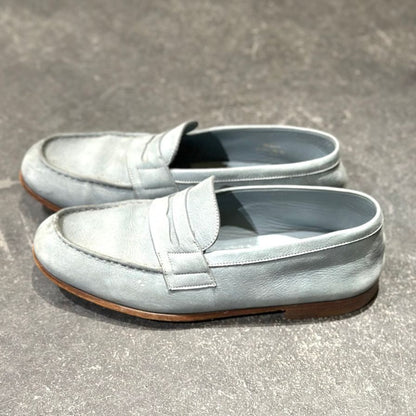 ジェイエムウエストン ローファー ルモック ヌバック  ブルー サイズ5.5D J.M.WESTON  約23.5cm【LA】【中古】