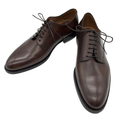 シルバノサセッティ プレーントゥ レザーシューズ ダークブラウン サイズ6 SILVANO SASSETTI 約25.0cm【AFD15】
