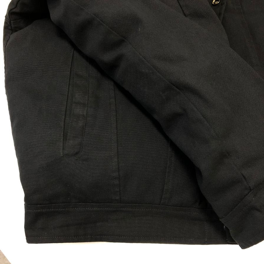 美品◆シュプリーム×ショット キャンバス ダウン トラッカー ジャケット メンズ ブラック サイズ L Supreme×Schott 【AFA17】