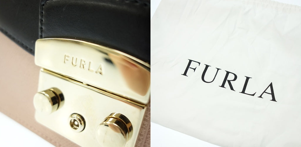 二手 ◆FURLA 单肩包 G7491 Metropolis Pink x Black 女士 FURLA [AFE4] 