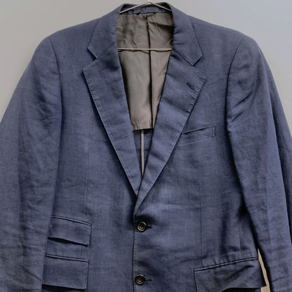 中古■アクアスキュータム 80S テーラードジャケット CLUB 92 イングランド製 ネイビー メンズ Aquascutum 【AFA11】