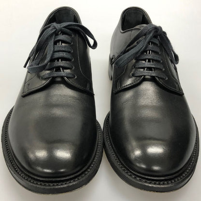 プラダ レザーシューズ プレーントゥ 本革 ブラック メンズ サイズ5.5 PRADA 約24.0cm【AFC7】