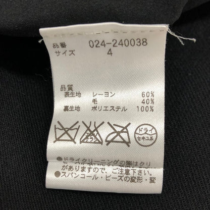 中古◆ケイト スペード ワンピース 半袖 膝丈 スパンコール 装飾 ブラック レディース サイズ4 kate spade 【AFB2】