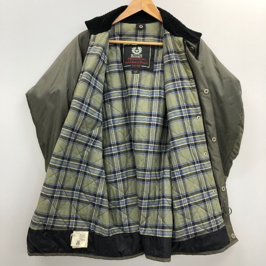 極美品◆ベルスタッフ ジャケット ナイロン ベルト付き  カーキ メンズ サイズ40 BELSTAFF 【AFA18】
