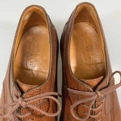 ジェイエムウエストン レザーシューズ 765-22 ストレートチップ 旧ロゴ シボレザー ブラウン メンズ サイズ8.5E J.M.Weston ビジネスシューズ 約27.0cm【LA】【中古】
