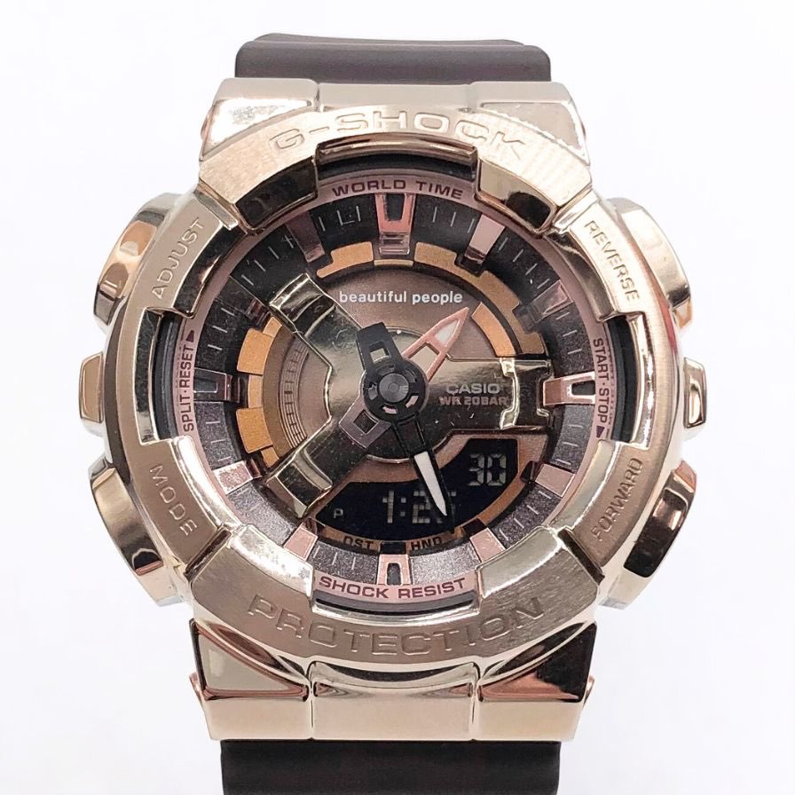 カシオ Gショック × ビューティフル ピープル 腕時計 クオーツ デジタル アナログ GM-S110BP-5AJR ゴールド G-SHOCK beautiful people【AFI15】
