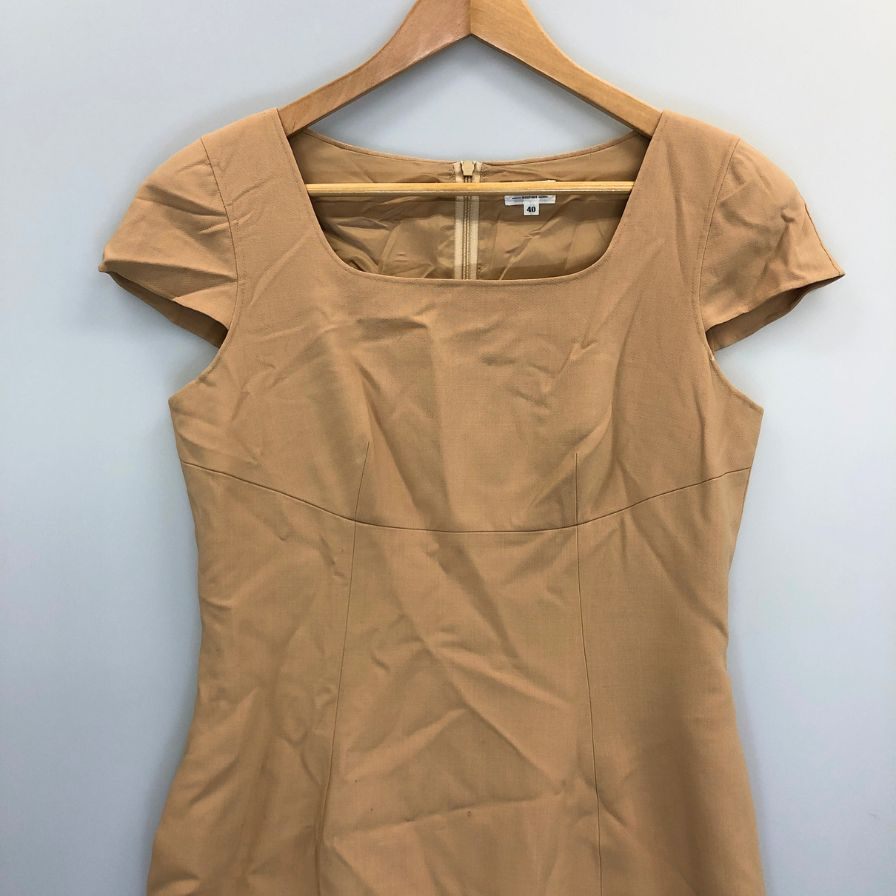 中古◆フォクシー ブティック ワンピース ノースリーブ ウール 16899 キャメル レディース サイズ40 FOXEY BOUTIQUE 【AFB20】