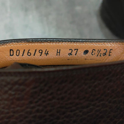 サルヴァトーレフェラガモ チャッカブーツ グレインレザー 内側ムートン サイズUK8.5EE Salvatore Ferragamo ブーツ 約26.5cm【LA】【中古】
