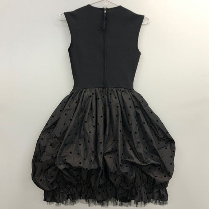 美品◆デイジー リン フォー フォクシー  異素材ドレス バルーン フレア 32197 レディーズ サイズ38 ブラック DAISY LIN for foxey 【AFB43】