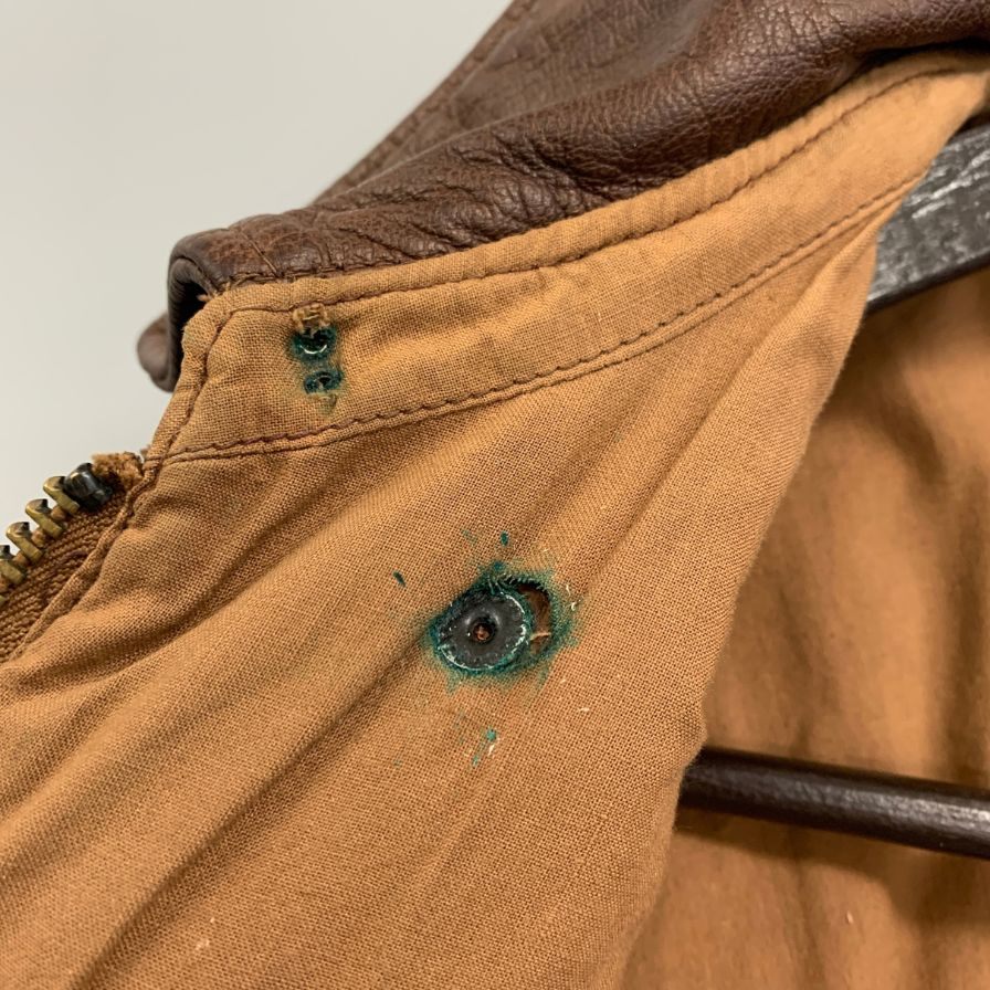 中古◆ウィリス＆ガイガー レザージャケット A-2 TALONジップ MADE IN USA サイズ44 メンズ ブラウン Willis & Geiger,INC 【AFG1】