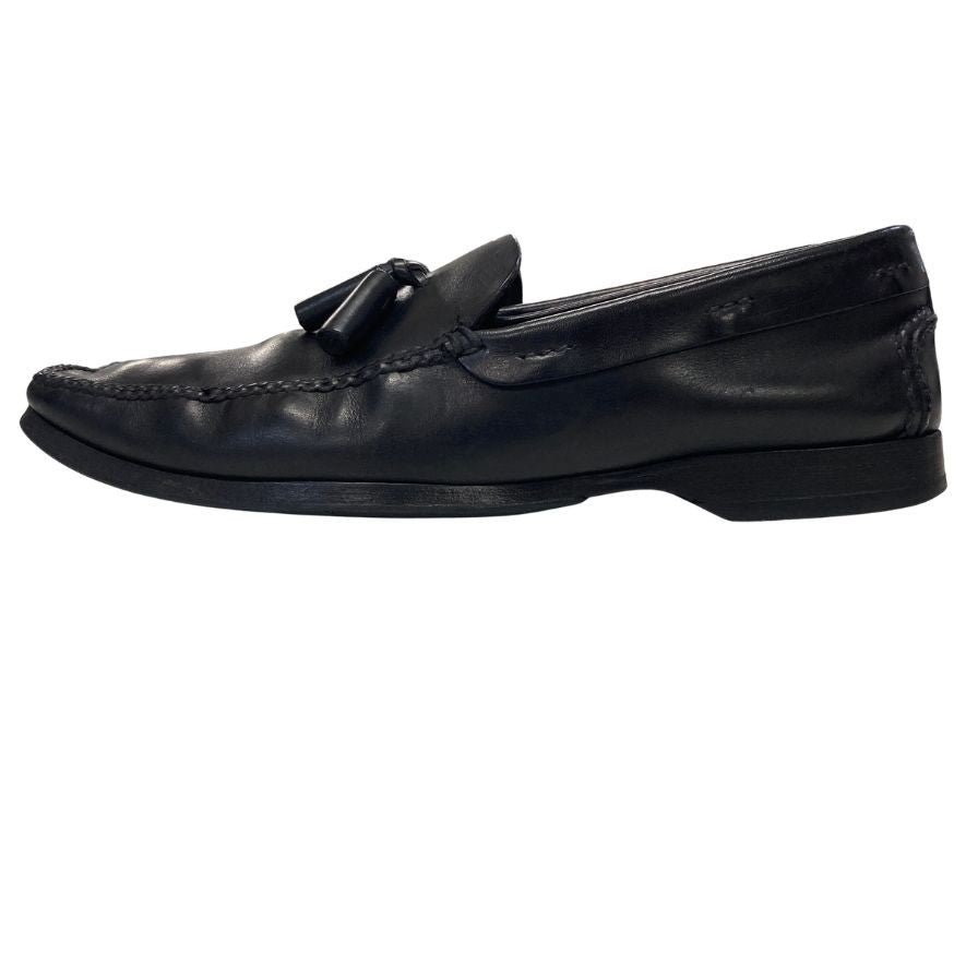 カーシュー タッセルローファー カーフ ブラック サイズ6.5 CAR SHOE 約25.5cm【AFC53】