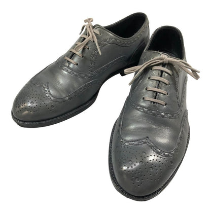 ボッテガ ヴェネタ レザーシューズ ウィングチップ グレー系 レディース サイズ35.5 BOTTEGA VENETA 約22.5cm【AFC41】