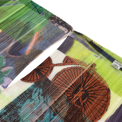 プリーツプリーズ イッセイミヤケ ラップスカート マルチカラー レディース サイズF PP12-JG618 PLEATS PLEASE ISSEY MIYAKE【AFB41】