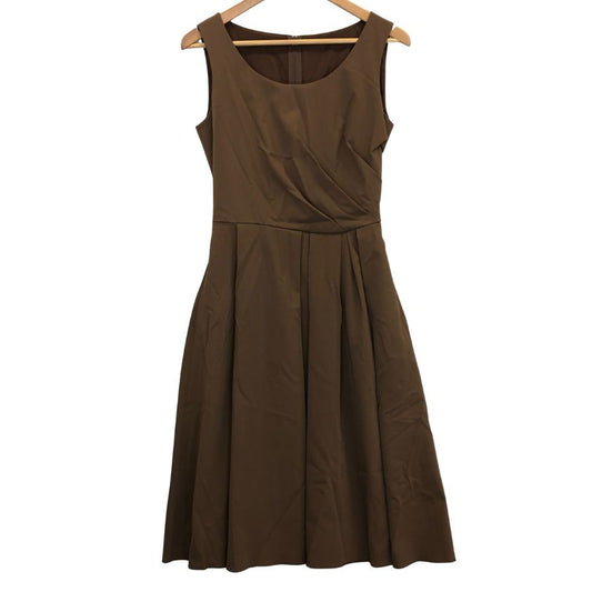 美品◆フォクシーニューヨーク ワンピース ノースリーブ 22641 ブラウン レディース サイズ40 FOXEY NEWYORK 【AFB21】