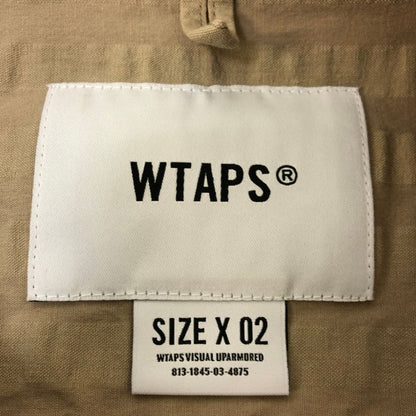 極美品◆ダブルタップス 221GWDT-SHM02 ボタンダウン シアサッカー半袖シャツ ベージュ サイズ2 メンズ Wtaps BD SUCKER 【AFB43】