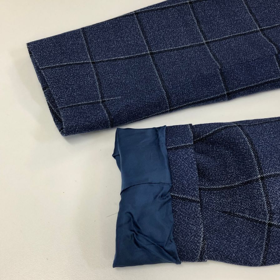 美品◆ブルックス ブラザーズ テーラードジャケット シングル 2B ブルー チェック柄 REGENT サイズ44 メンズ Brooks Brothers 【AFA21】