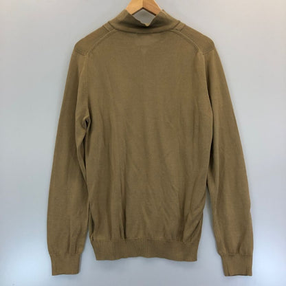 美品◆ザノーネ ニット 襟付き コットン メンズ ベージュ サイズ 48 ZANONE 【AFB17】
