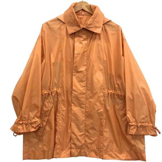 極美品◆プリーツプリーズ ナイロン フーディー ブルゾン オレンジ サイズ3 PP01-ZD511 PLEATS PLEASE ISSEY MIYAKE 【AFB3】