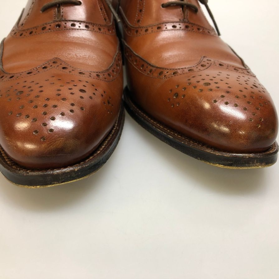 フウガシン レザーシューズ FDM4102 ウイングチップ ブラウン サイズUS8.5 FUGASHIN 約26.5cm【AFC44】