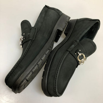 フェラガモ ビットローファー 96849 ヌバック メンズ ブラック サイズUK8.5EEE Salvatore Ferragamo 約27.0cm【AFD14】