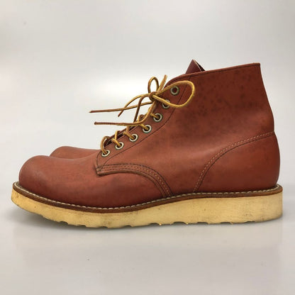 レッドウイング ワークブーツ 6インチ クラシックラウンド ブラウン メンズ サイズ8E RED WING 約26.0cm【AFC28】