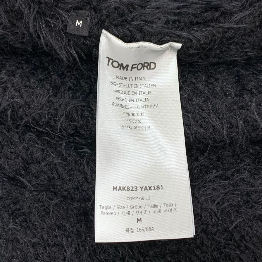 極美品◆トムフォード トップス セーター フロント紐 ウール艮 イタリア製 レディース サイズＭ ブラック TOMFORD 【AFB6】