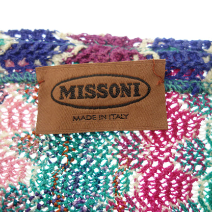 美品◆ミッソーニ ニットベスト 46 マルチカラー MISSONI 【AFB4】