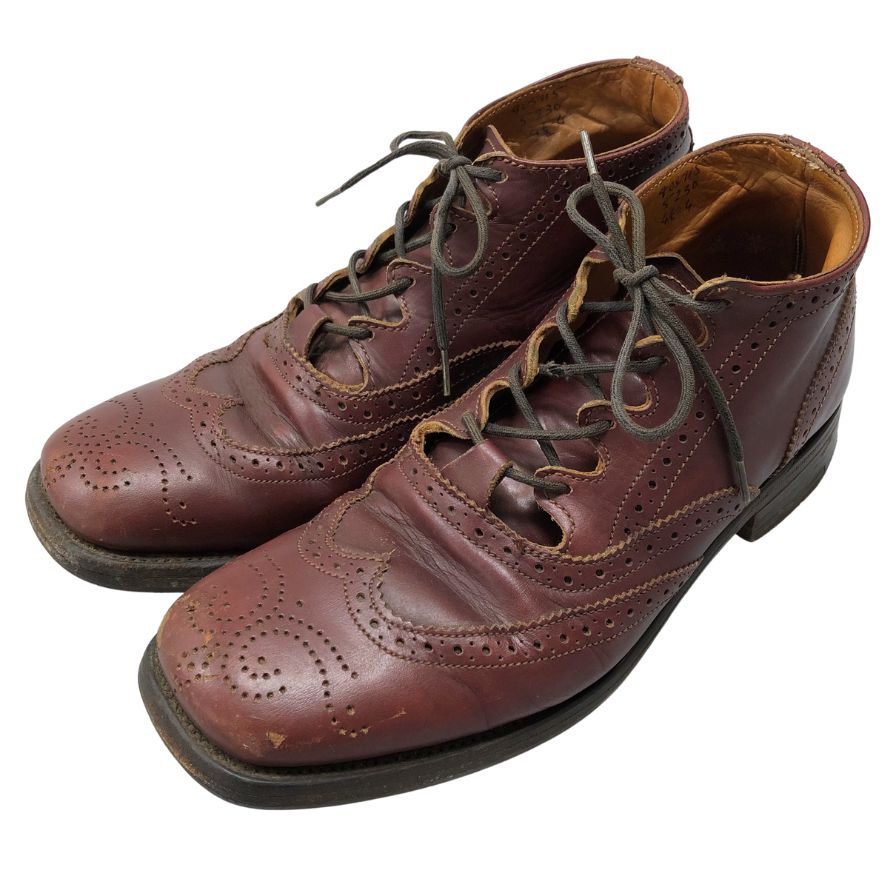 トリッカーズ レザーシューズ 5230 ギリーシューズ ミドルカットワインレッド サイズ4.5 レディース Tricker's 約21.5cm【AFC46】