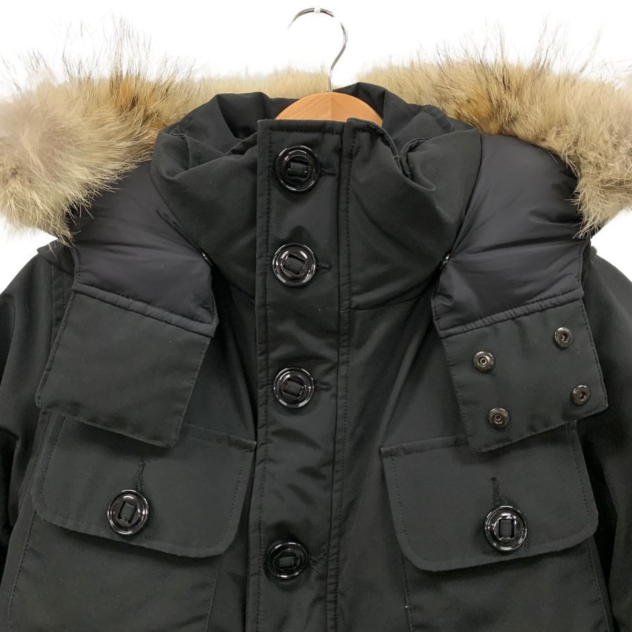 美品◆カナダグース ダウンジャケット ラッセルパーカ コヨーテファー 2301JM サイズM ブラック CANADA GOOSE 【AFA12】