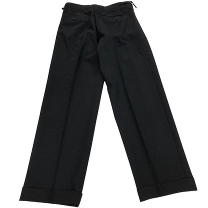ベルナールザンス ×ビームス ウール混合 スラックス  パンツ メンズサイズ US28  ブラック BERNARD ZINS × BEAMS 【AFB30】