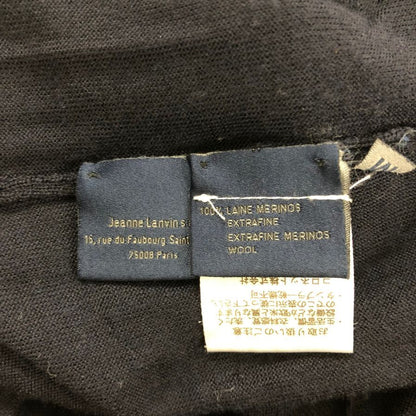 極美品◆ランバン カーディガン メリノウール ネイビー メンズ サイズM LANVIN 【AFB7】