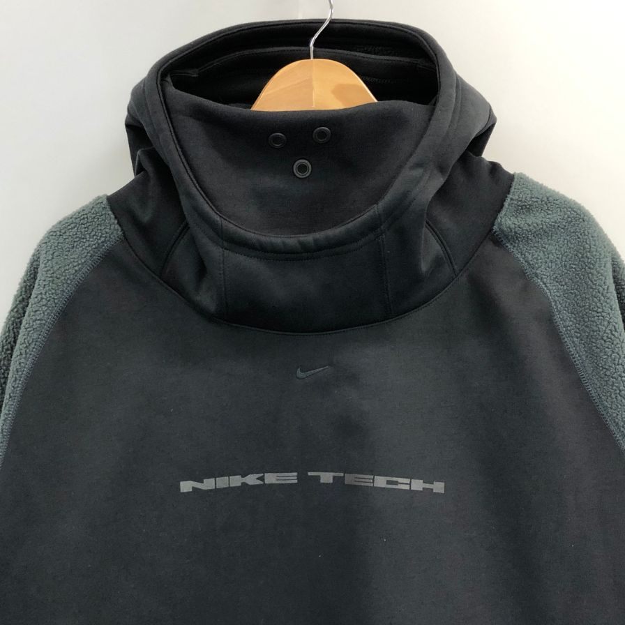 新品同様◆ナイキ テック ボレアス コレクション オーバーサイズド パーカー ブラック×グレー メンズ サイズ2XL NIKE 【AFA15】