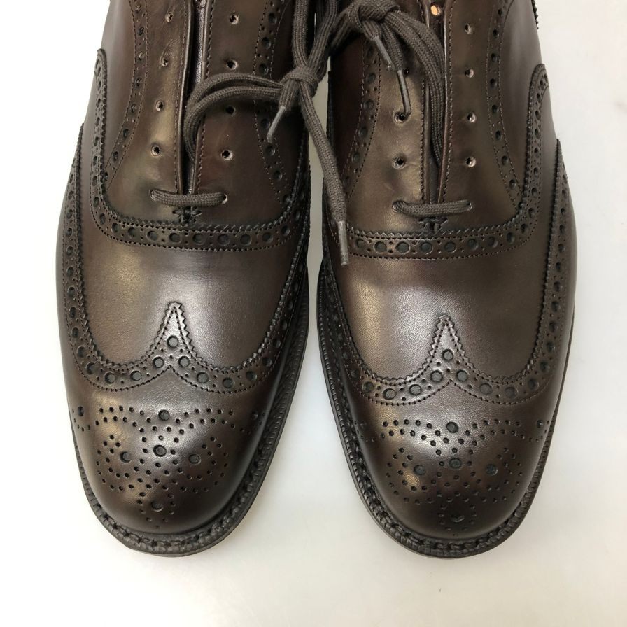 チャーチ チェットウィンド フルブローグ カーフ ダークブラウン サイズ6ハーフ Church ビジネスシューズ 約24.5cm【LA】【中古】