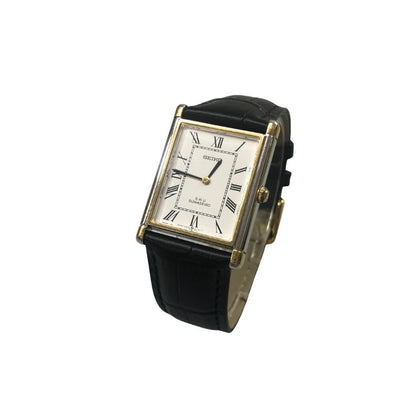 セイコー クォーツ スクエア 腕時計 クォーツ スクエア 2針 ユニセックス シルバー×ゴールド SEIKO S.W.U.【AFB55】