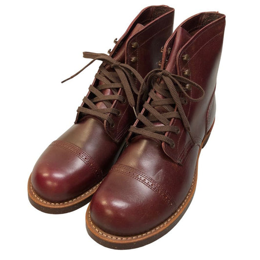レッドウィング 13年製 レースアップブーツ 8012 アイアンレンジ マンソンラスト バーガンディ メンズ サイズ9D RED WING 約27.0cm【AFD9-2】