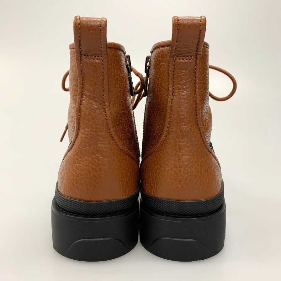 マイケルコース サイドジップ ワークブーツ HY20H ブラウン サイズ9 メンズ レースアップ MICHAEL KORS 約27.0cm【AFC41】