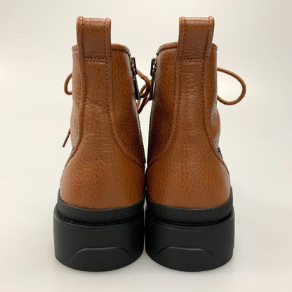 マイケルコース サイドジップ ワークブーツ HY20H ブラウン サイズ9 メンズ レースアップ MICHAEL KORS 約27.0cm【AFC41】