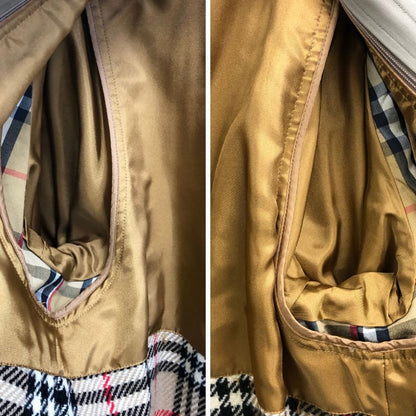 美品◆バーバリー バルカラーコート 90年代 旧タグ ライナー付き カーキ メンズ サイズ165 Burberry 【AFF22】
