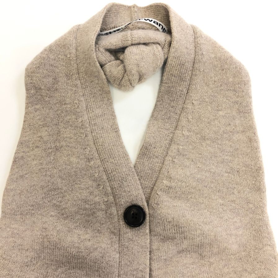 美品◆アレキサンダーワン ニット カーディガン ノースリーブ サイズXS レディース ベージュ系 Alexander Wang 【AFB5】