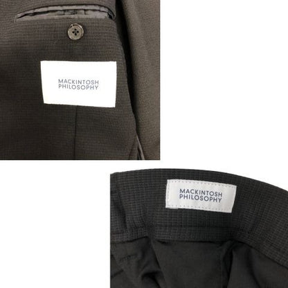 マッキントッシュフィロソフィー スーツ セットアップ ジャージ素材 三陽商会 メンズ サイズ上42R 下42 ブラック MACKINTOSH PHILOSOPHY【AFA11】