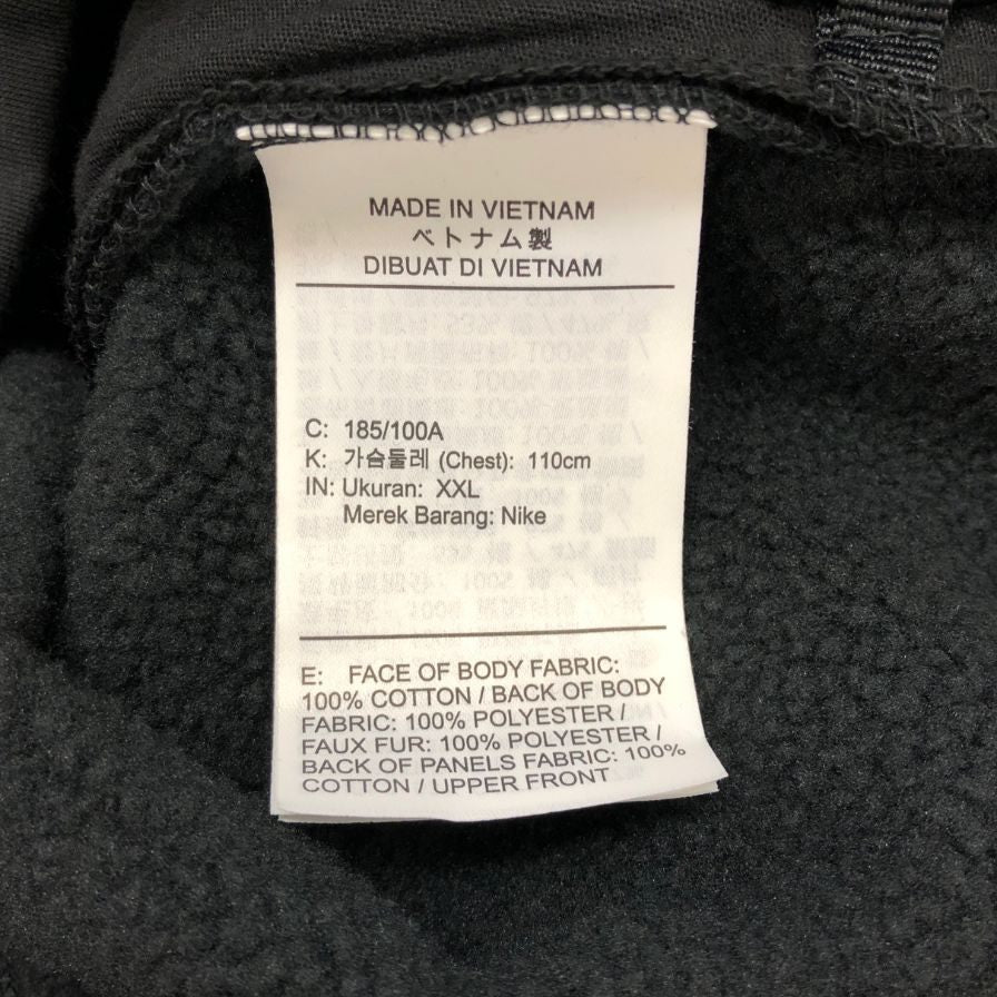 新品同様◆ナイキ テック ボレアス コレクション オーバーサイズド パーカー ブラック×グレー メンズ サイズ2XL NIKE 【AFA15】