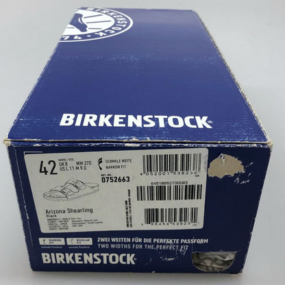 ビルケンシュトック サンダル アリゾナ シアリング スエード ブラック ボア ファー サイズ42 27.0cm メンズ ブラック BIRKENSTOCK  約27.0cm【LA】【中古】