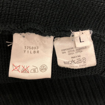 美品◆イヴサンローラン フラップ付きニットカーディガン ネイビー サイズL メンズ Yves Saint Laurent 【AFB37】