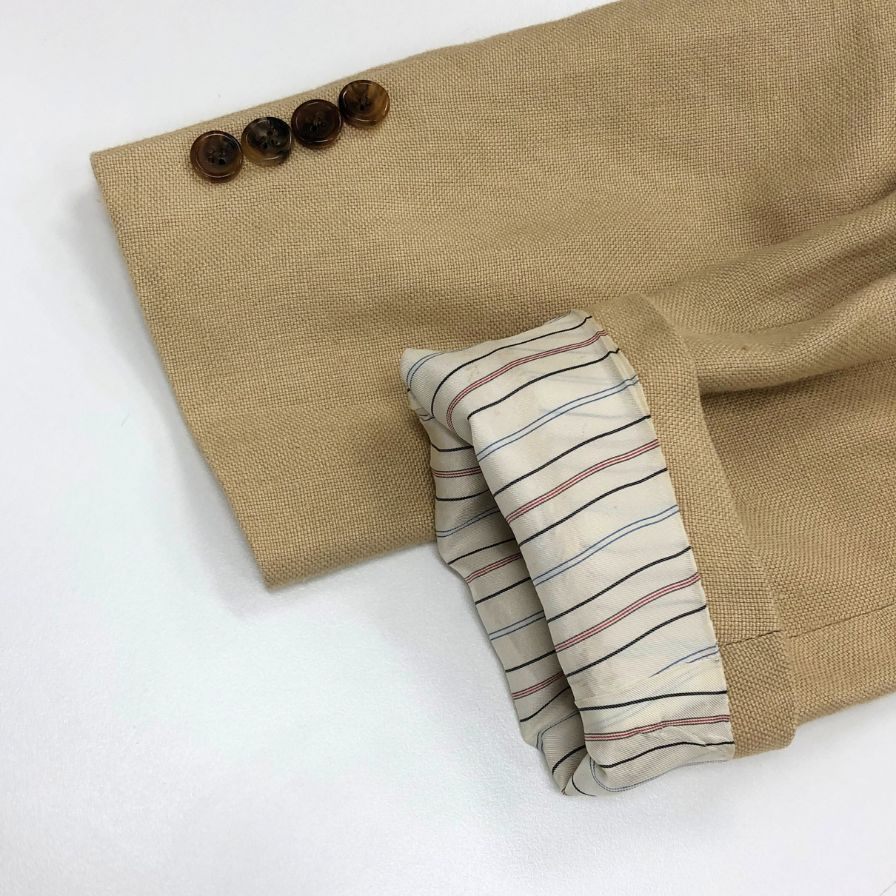 美品◆ポロ ラルフローレン 2Bジャケット リネン メンズ サイズ96A7表記 Polo by Ralph Lauren 【AFB21】