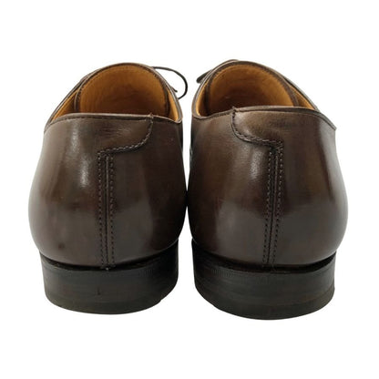 クロケット＆ジョーンズ レザーシューズ ブランスウィック パンチドキャップトゥ カーフ サイズ8E ブラウン Crockett&Jones BRUNSWICK 約26.5cm【AFC28】