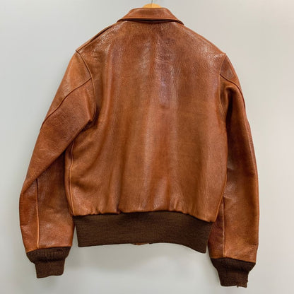 極美品◆バズリクソンズ アーミーエアーフォース フライトレザージャケット Type A-2 メンズ ブラウン サイズ38 BUZZ RICKSON'S 【AFG1】