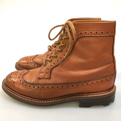トリッカーズ モールトン 7309  ウィングチップ  メンズ サイズ 6.5 ブラウン Tricker`s ブーツ 約25.0cm【LA】【中古】