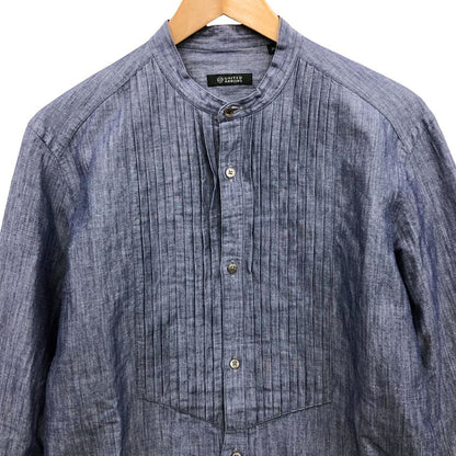 美品◆ユナイテッドアローズ シャンブレー  長袖シャツ ブルー  レディース サイズ39  UNITED ARROWS 【AFB29】